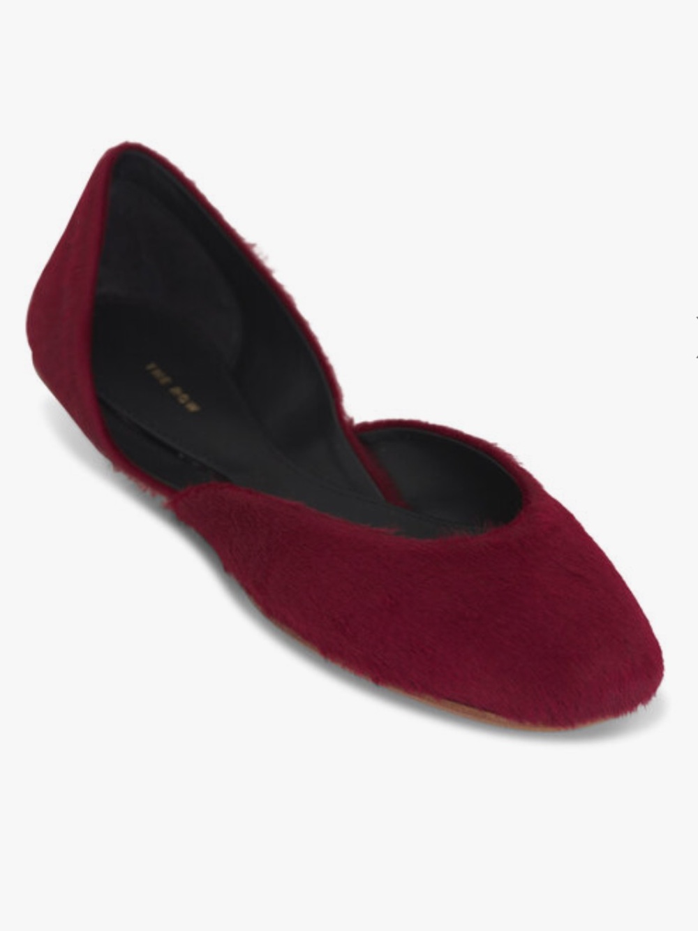 The Row Burgundy D'Orsay Flat Shoe